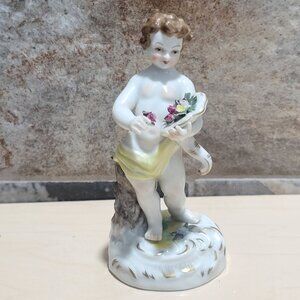 Antique Meissen Porcelain Figurine Allegory of Spring Four Seasons Series